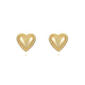 Pendientes Corazón Trenzado Plata Dorada
