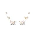 Pack Ear Stack Plata de Ley, Zirconia, Corazón, Lazo & Bunny