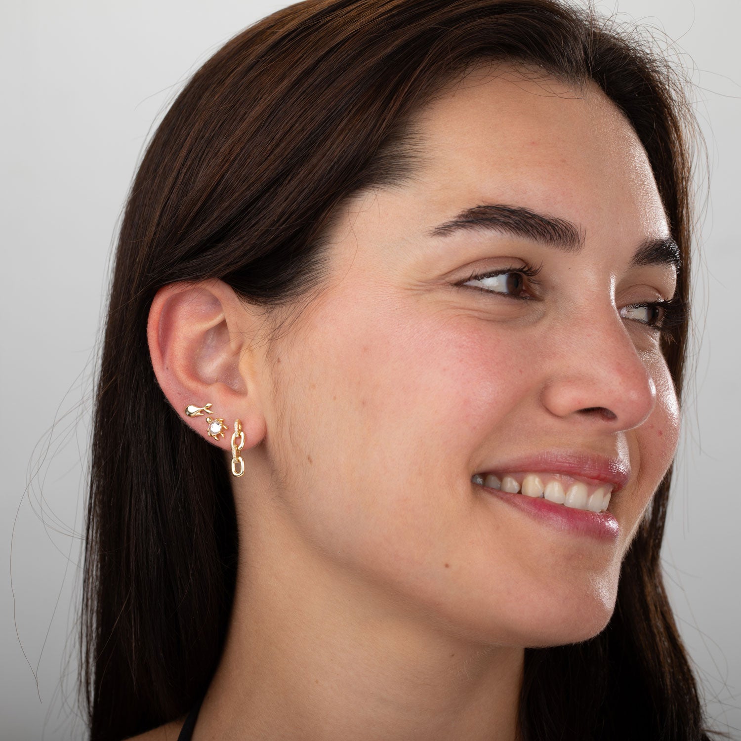 Pendientes Tortuga de Plata Dorada