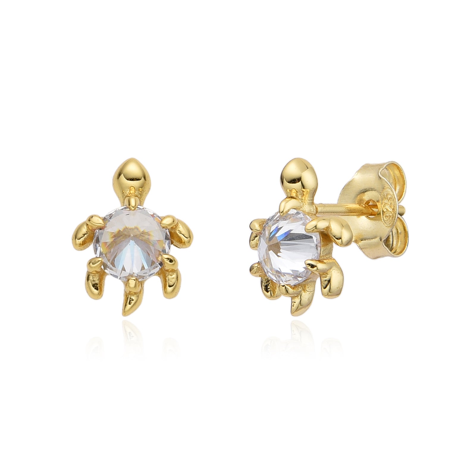 Pendientes Tortuga de Plata Dorada
