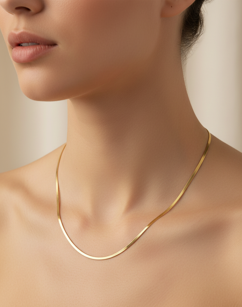 Collar Herringbone Oro 18K