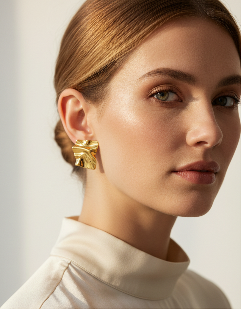 Pendientes Relieve Dorado